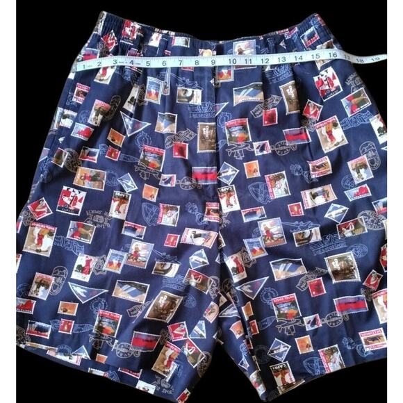 Line-up For Sport Vintage 90s Graphic Golf Shorts Sz L High Rise Elastic Waist - Picture 5 of 8